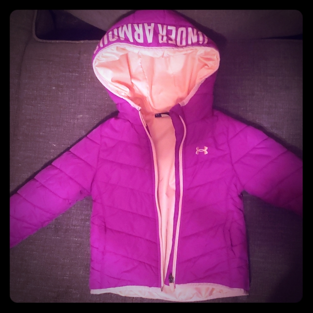 Toddler girls under armour puffy coat